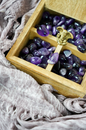 Tumbled Dark Amethyst for Spirituality & Dreams