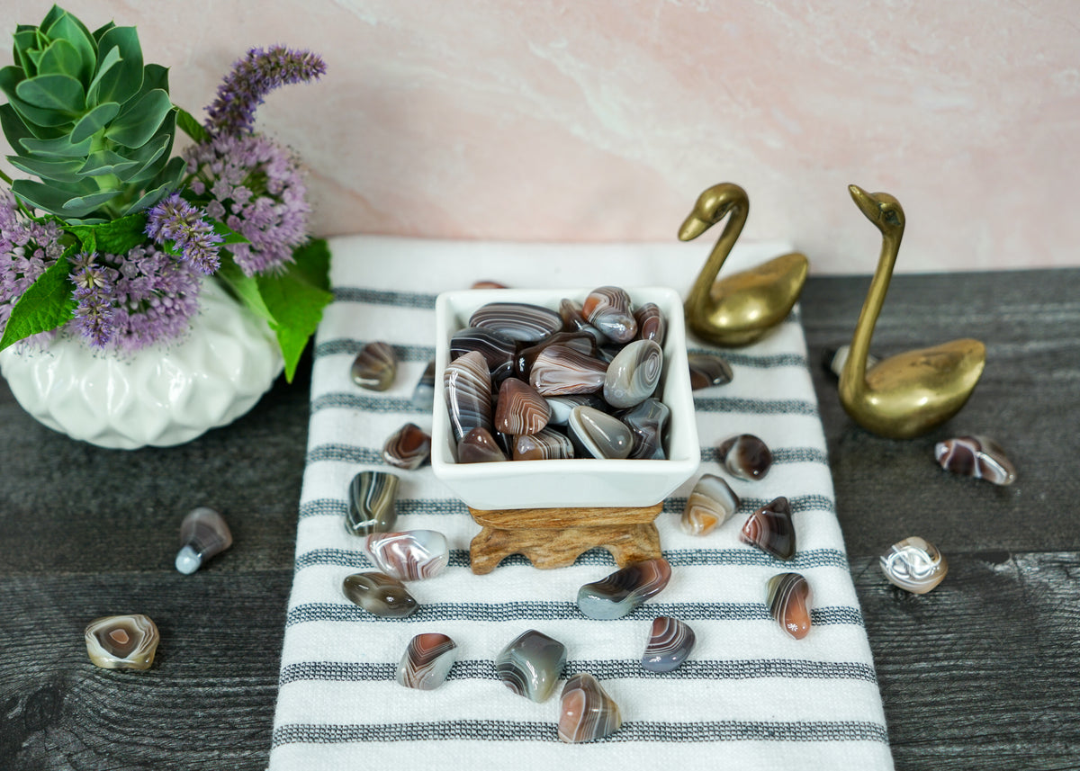 Tumbled Brown Botswana Agate for Healthy Body Image