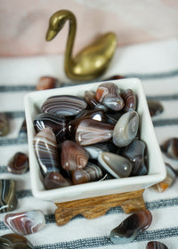 Tumbled Brown Botswana Agate for Healthy Body Image
