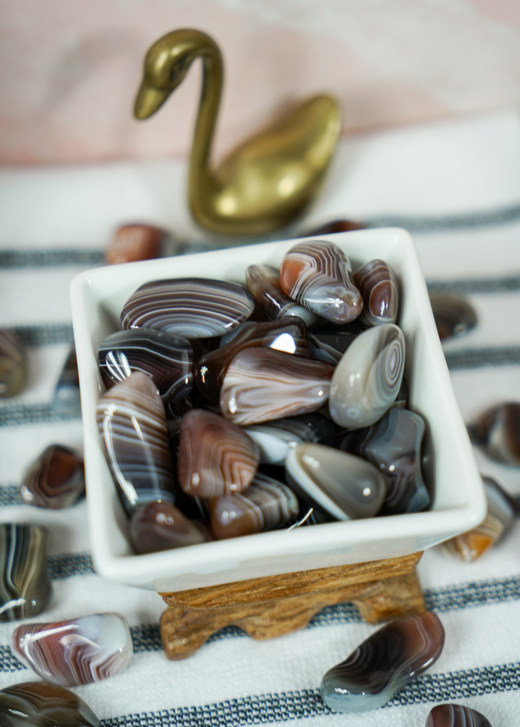 Tumbled Brown Botswana Agate for Healthy Body Image