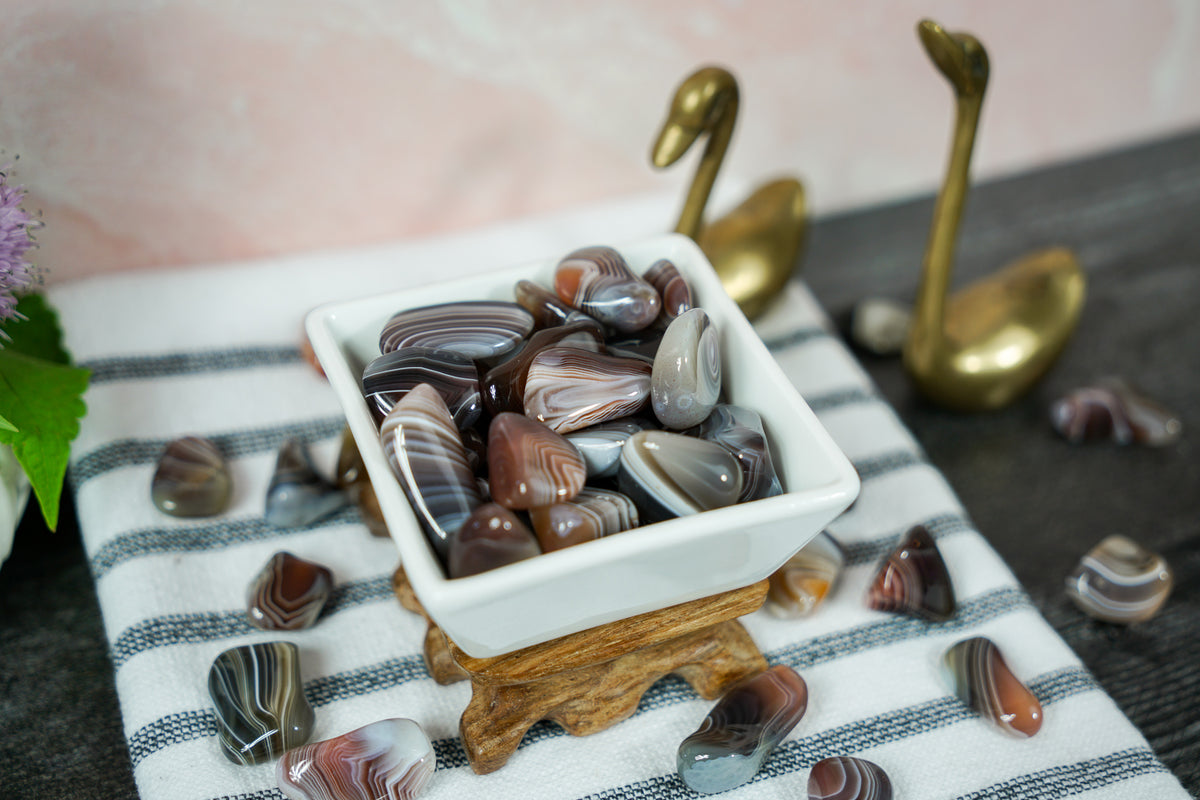 Tumbled Brown Botswana Agate for Healthy Body Image
