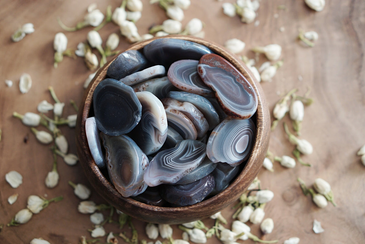 Brown Botswana Agate Slices for Healthy Body Image