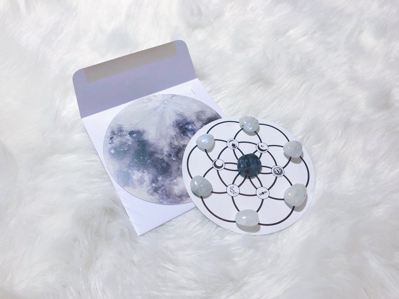 Moon Vibes Crystal Grid Templates