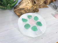 Flower of Life Etched Selenite Charging Plates