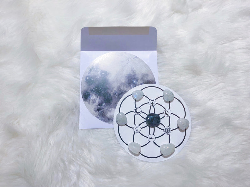 Moon Vibes Crystal Grid Templates