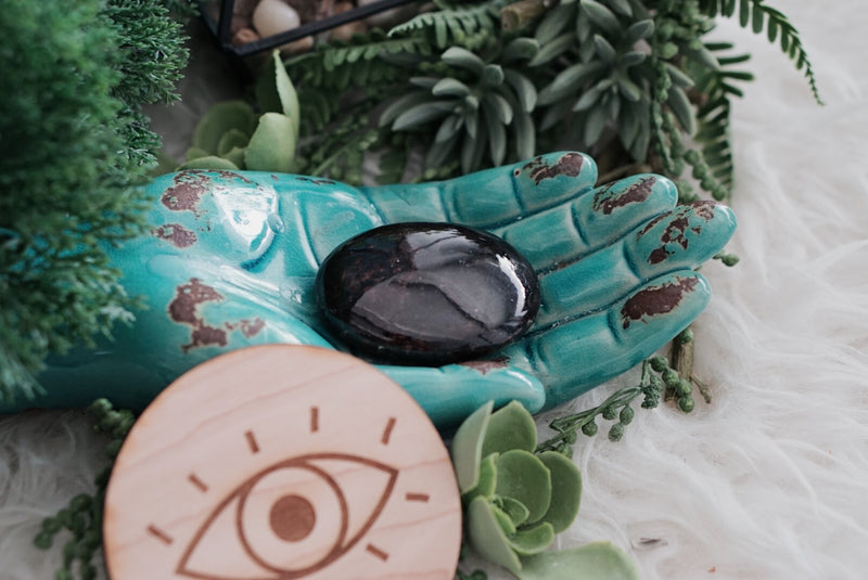 Garnet Palm Stone for Vitality