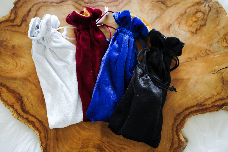 Velour Pouches for Tarot Cards, Crystals, Runes, & More - Various Colors