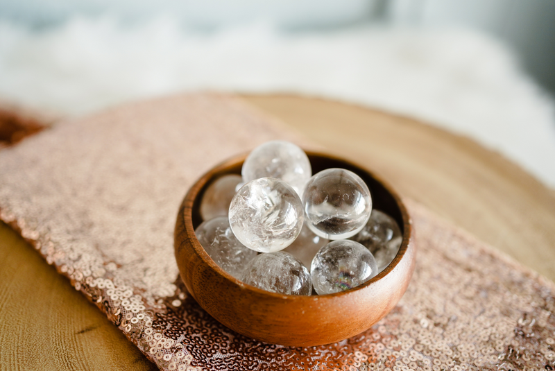 Clear Quartz Mini Spheres for Amplifying Energy & Intention