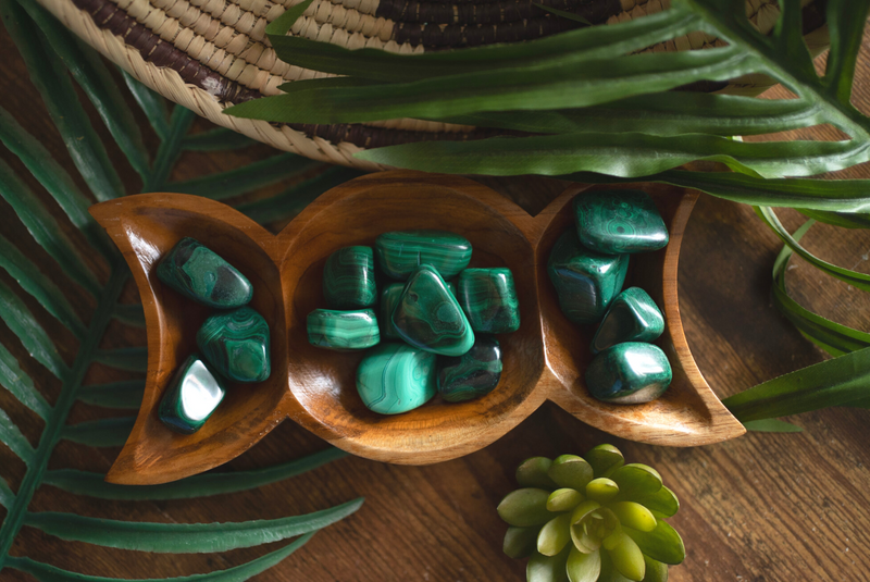 Tumbled Malachite for Protection & Intuition