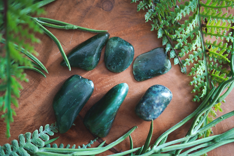 Tumbled Green Nephrite Jade for Luck & Prosperity