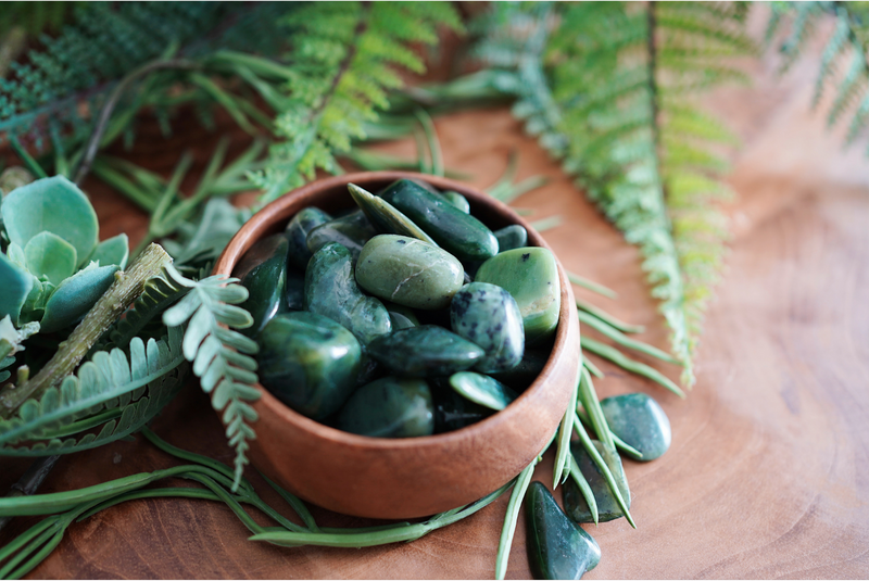 Tumbled Green Nephrite Jade for Luck & Prosperity