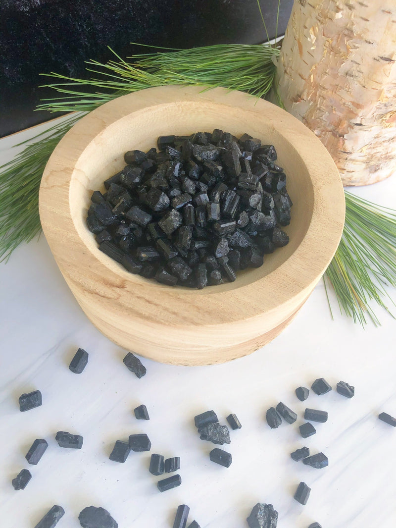 Mini Black Tourmaline Crystals for Knowledge & Connection
