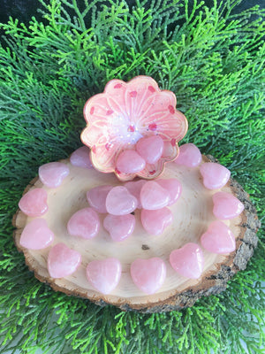 Rose Quartz Heart Carvings for Love & Relationships
