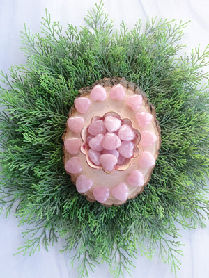 Rose Quartz Heart Carvings for Love & Relationships