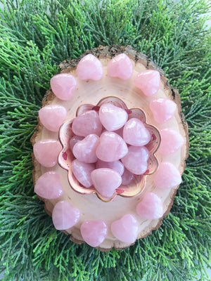 Rose Quartz Heart Carvings for Love & Relationships