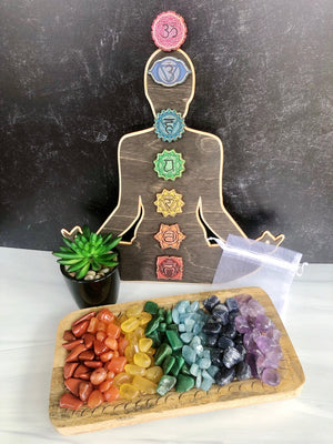 Tumbled Chakra Stones Crystal Kit with Pouch