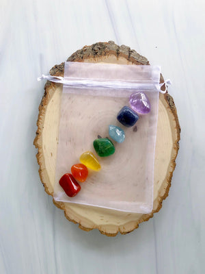 Tumbled Chakra Stones Crystal Kit with Pouch