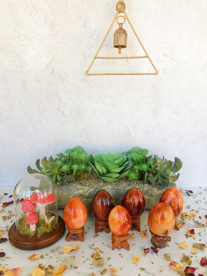 Carnelian Eggs for Creativity & Energy