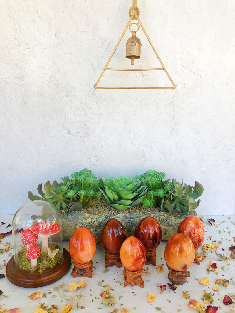 Carnelian Eggs for Creativity & Energy