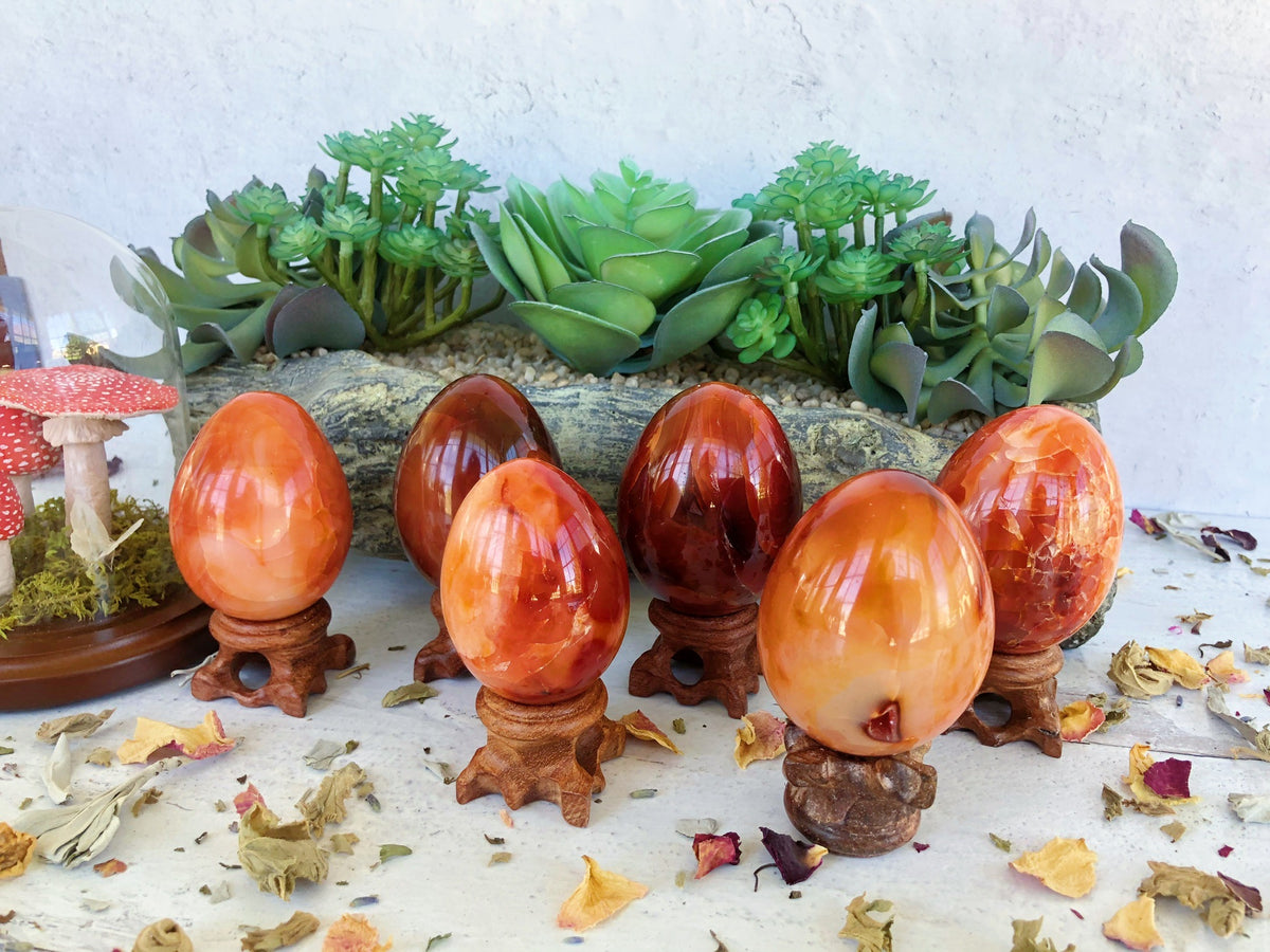 Carnelian Eggs for Creativity & Energy