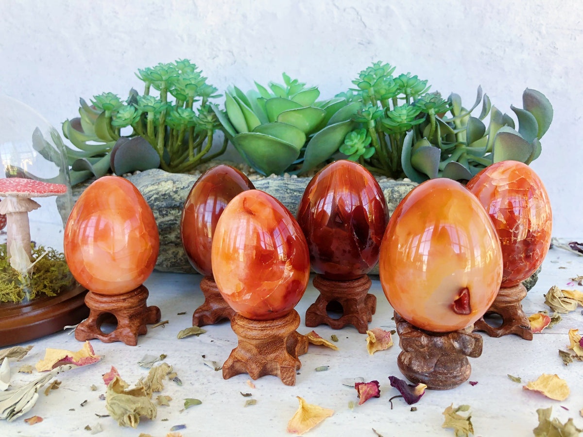 Carnelian Eggs for Creativity & Energy