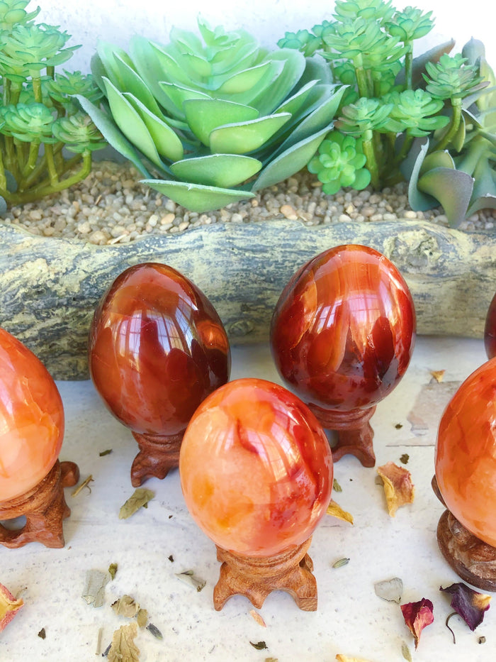 Carnelian Eggs for Creativity & Energy