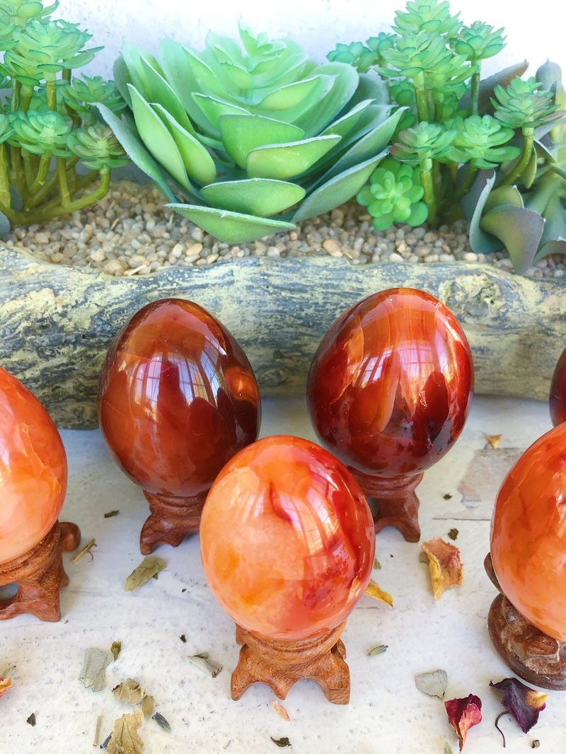 Carnelian Eggs for Creativity & Energy