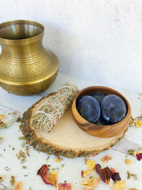 Iolite Palm Stones for Direction & Guidance