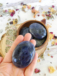 Iolite Palm Stones for Direction & Guidance