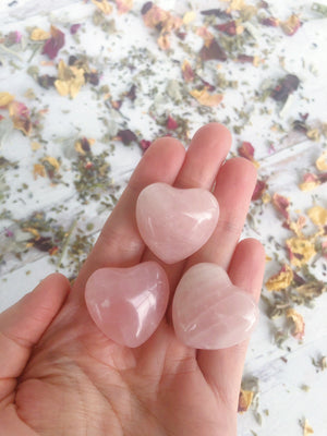 Rose Quartz Heart Carvings for Love & Relationships