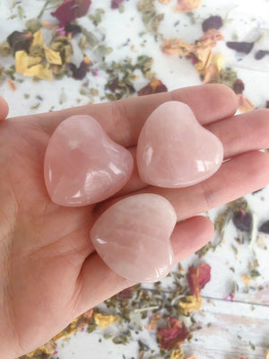 Rose Quartz Heart Carvings for Love & Relationships