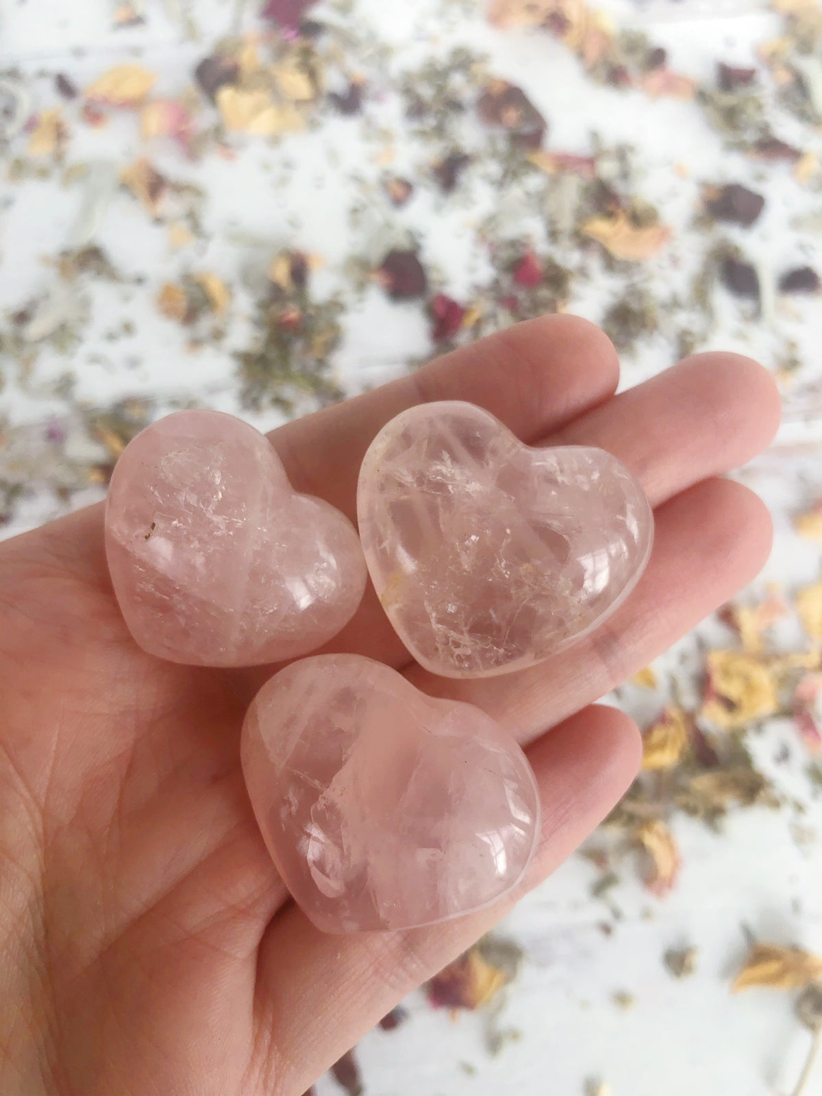 Rose Quartz Heart Carvings for Love & Relationships