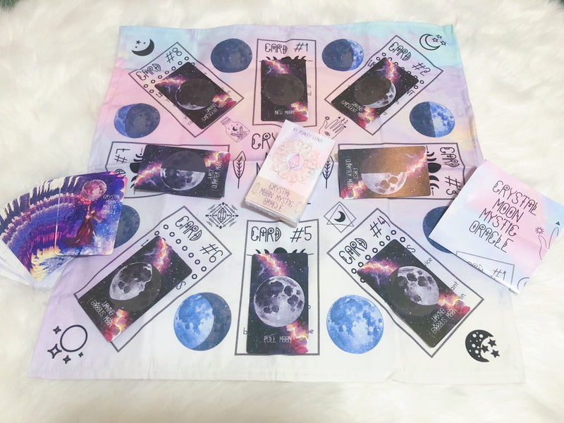 Lunar Phases Card Readings Spread Cloth