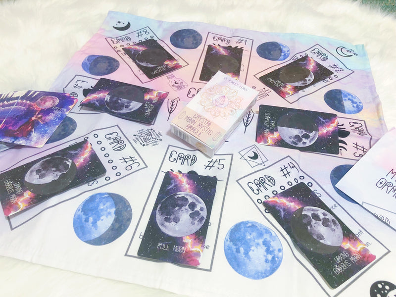 Lunar Phases Card Readings Spread Cloth