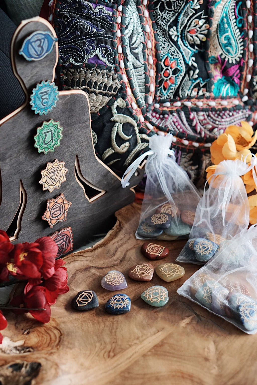 Chakra Symbol Crystal Hearts Kit