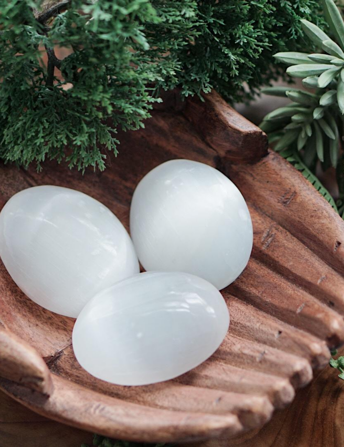 Selenite Palm Stones for Cleansing & Purification