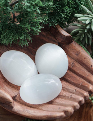 Selenite Mini Palm Stones for Cleansing & Purification