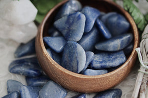 Tumbled Blue Quartz for Focus & Communication