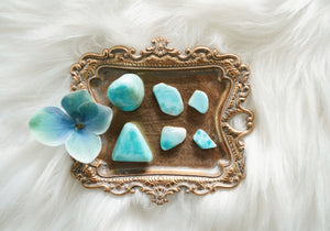 Tumbled Larimar for Peace & Communication