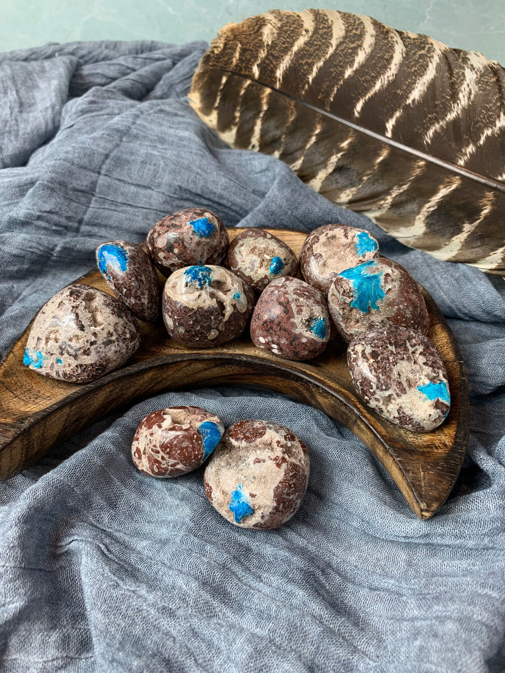 Tumbled Cavansite for Spiritual Direction