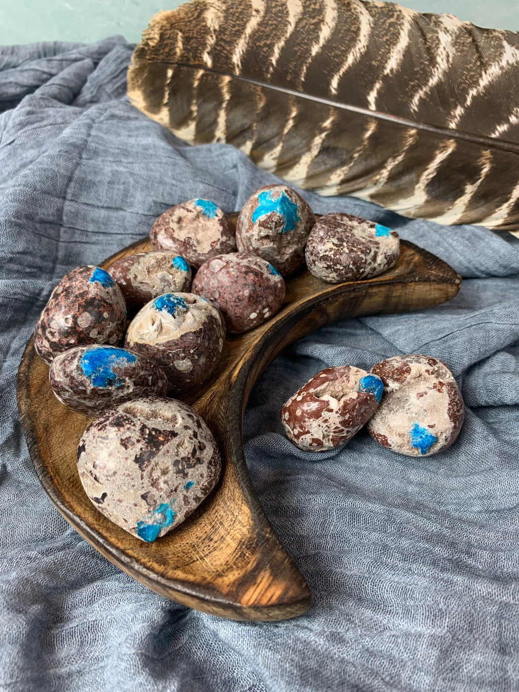 Tumbled Cavansite for Spiritual Direction