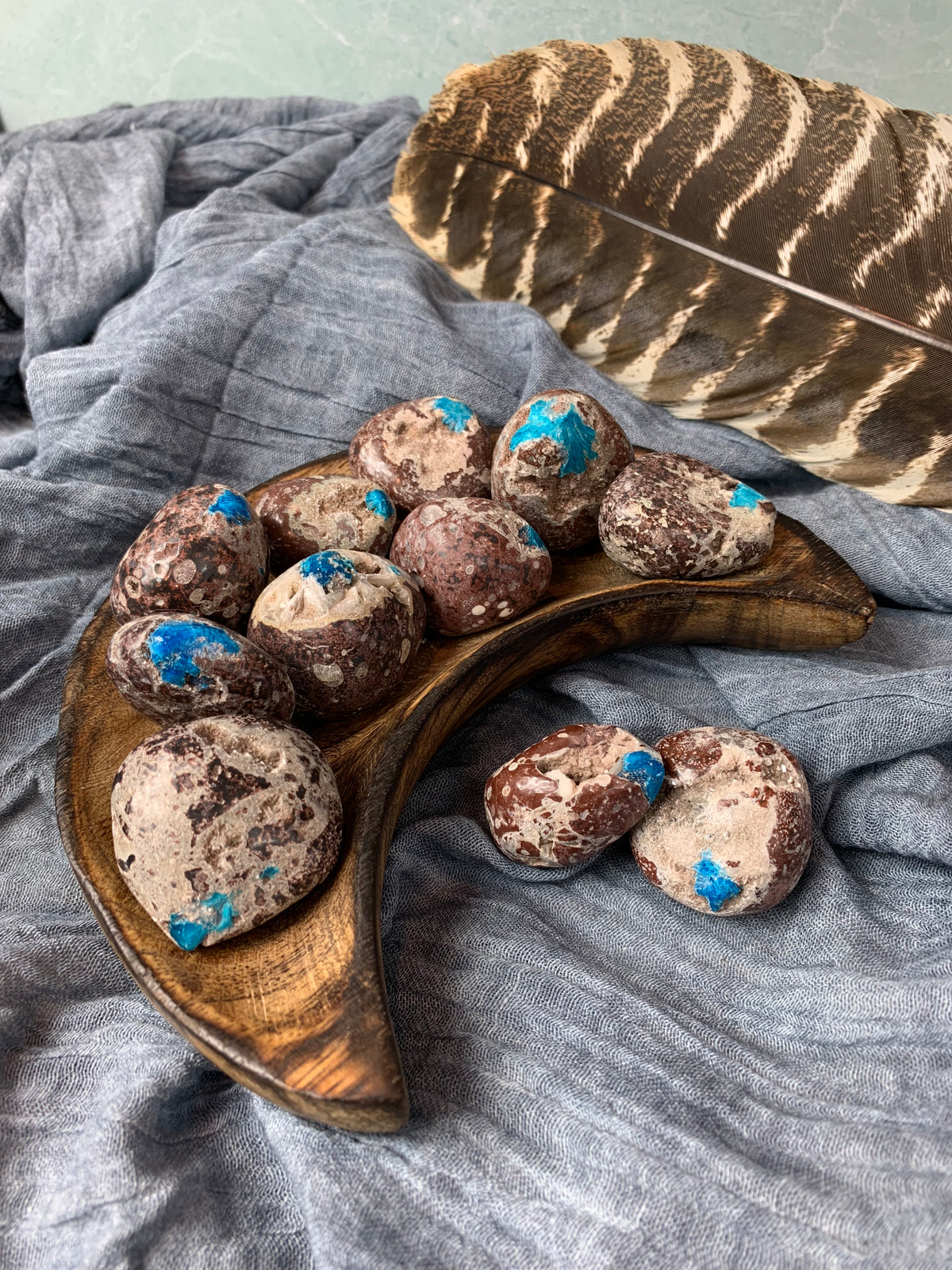 Tumbled Cavansite for Spiritual Direction