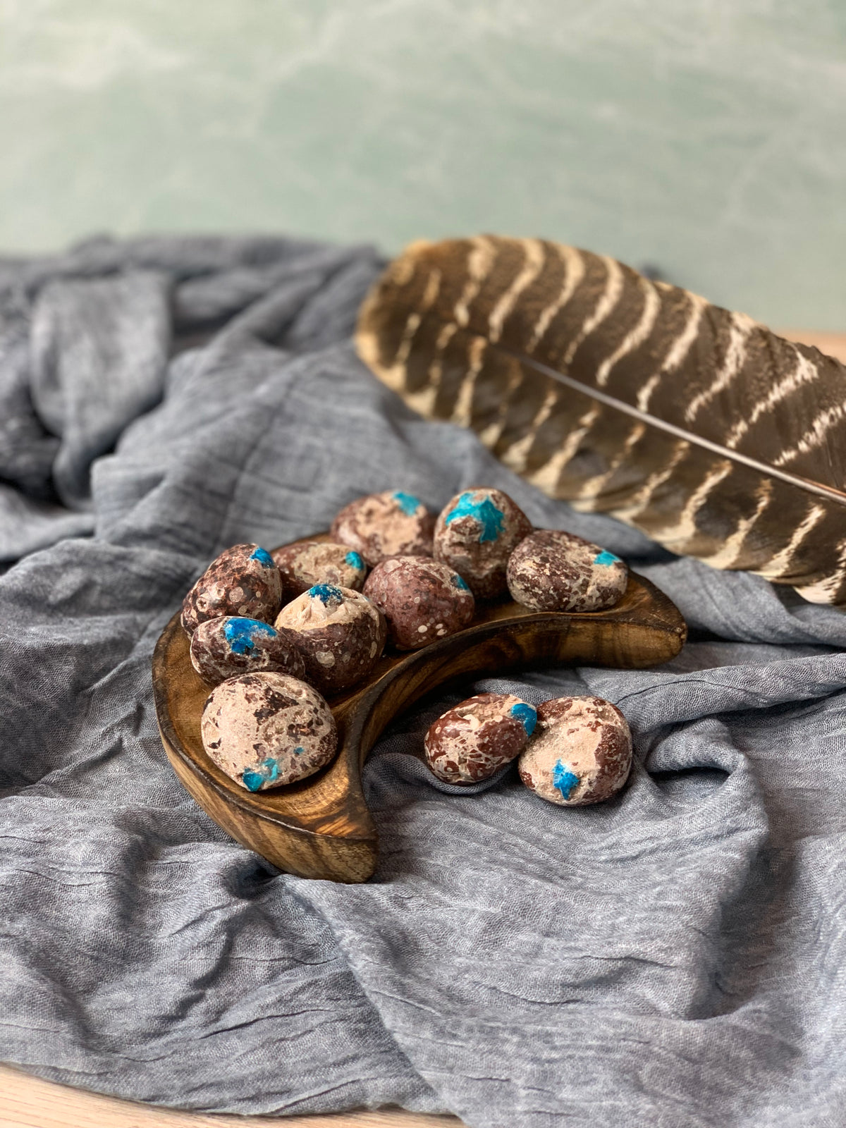 Tumbled Cavansite for Spiritual Direction