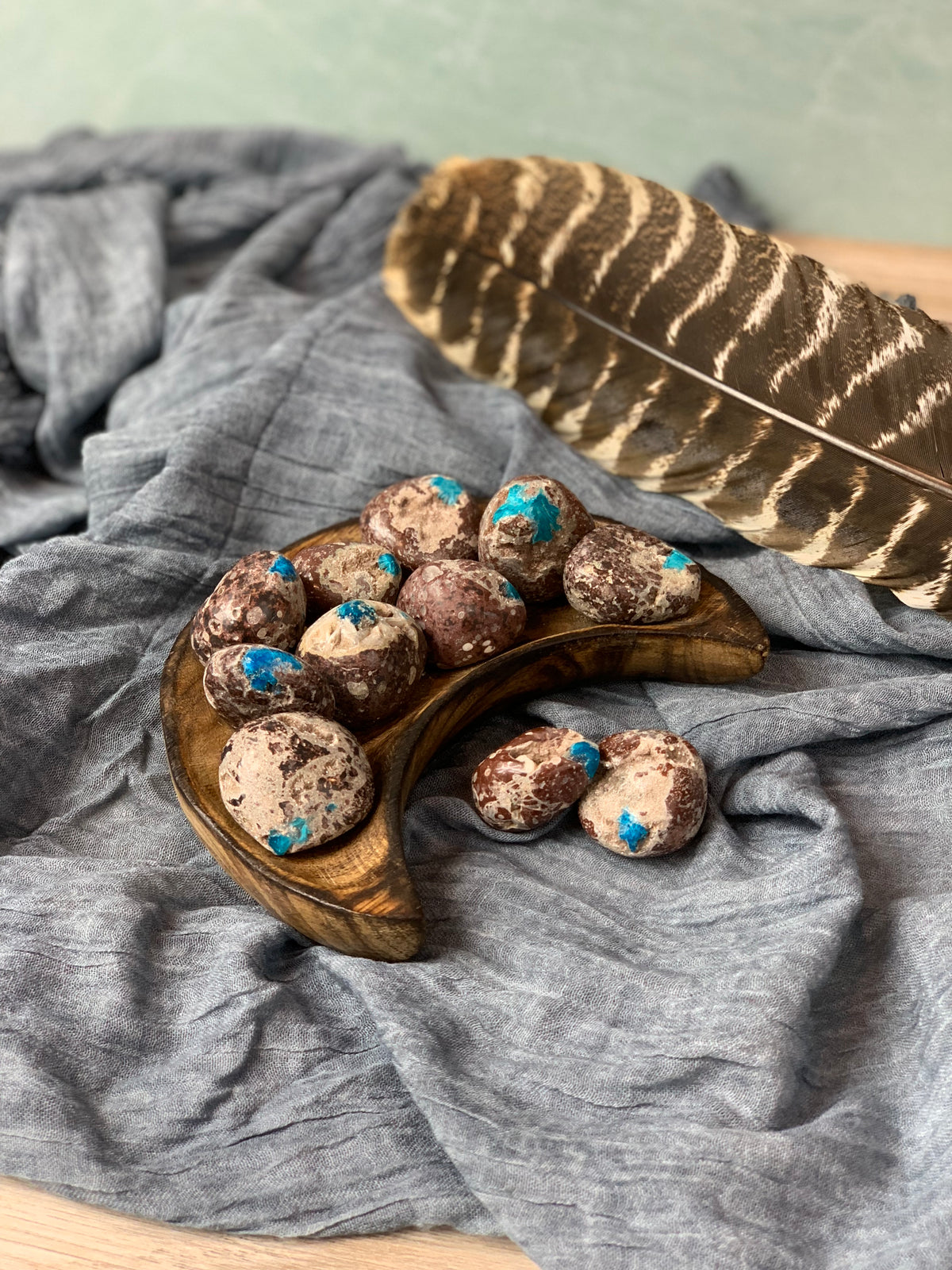 Tumbled Cavansite for Spiritual Direction