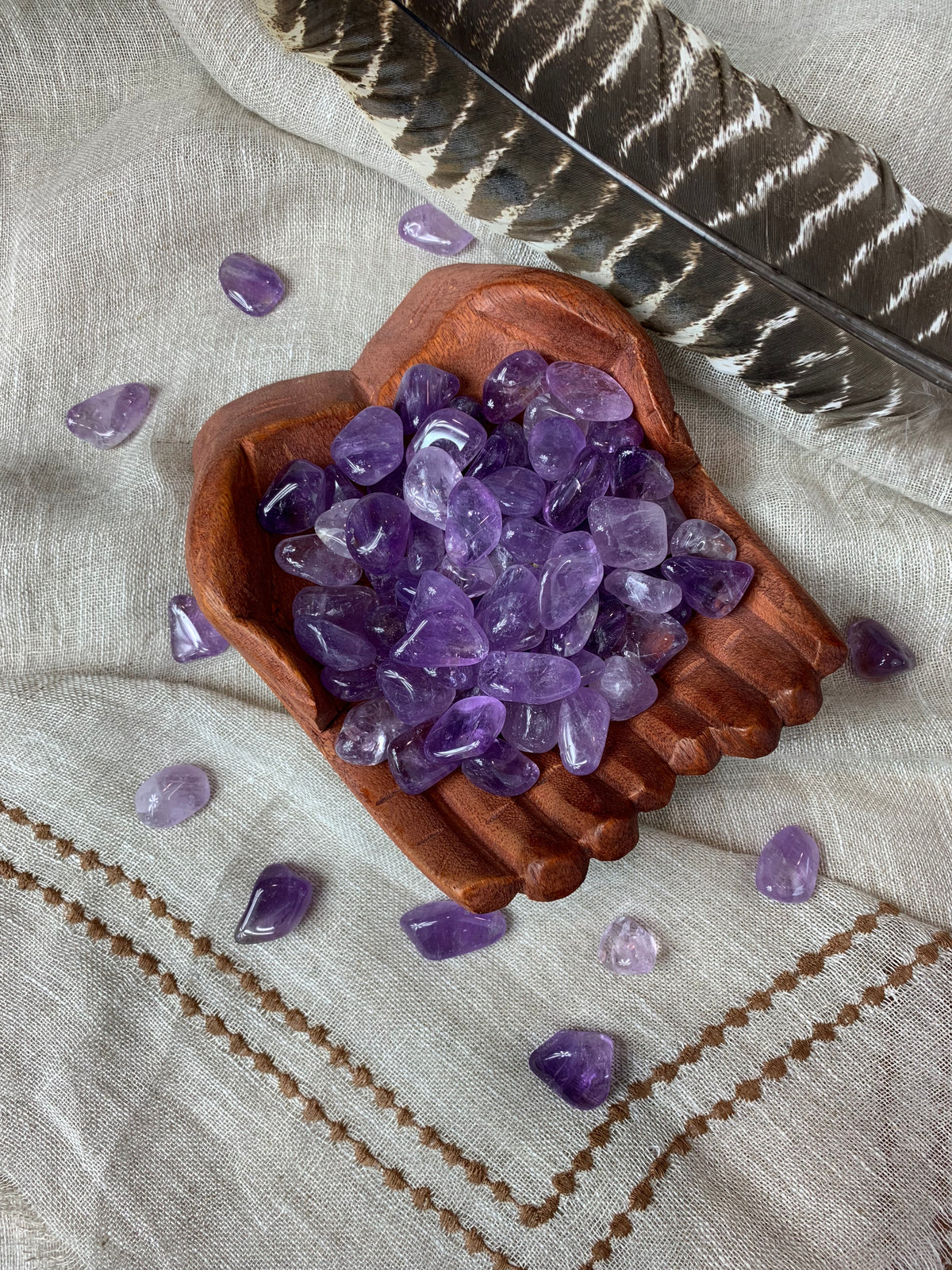 Tumbled Light Amethyst for Protection & Healing