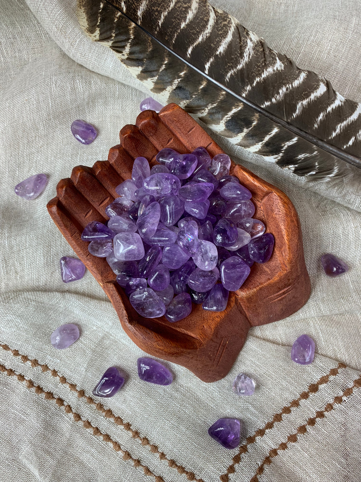 Tumbled Light Amethyst for Protection & Healing