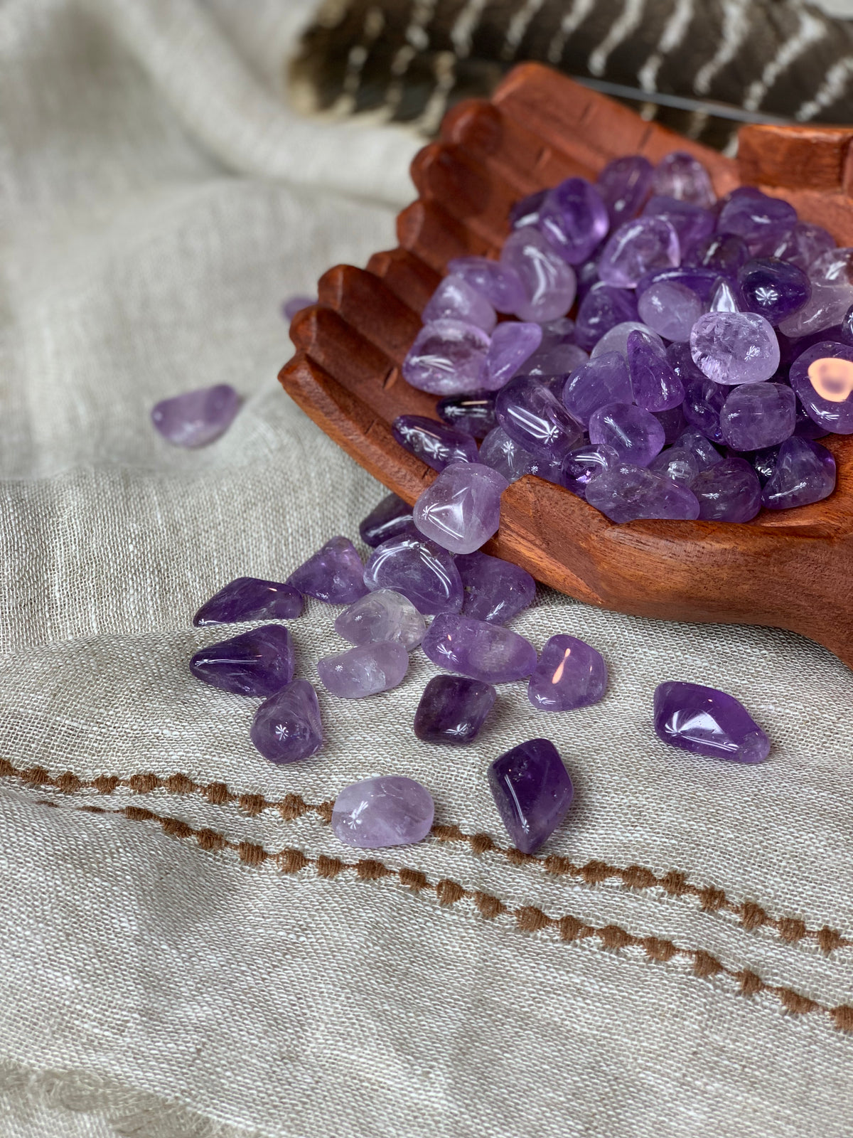 Tumbled Light Amethyst for Protection & Healing