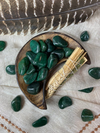 Tumbled Dark Green Aventurine for Wealth