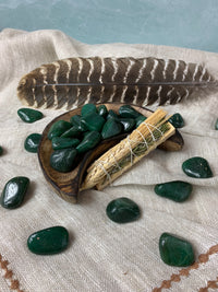 Tumbled Dark Green Aventurine for Wealth