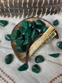 Tumbled Dark Green Aventurine for Wealth